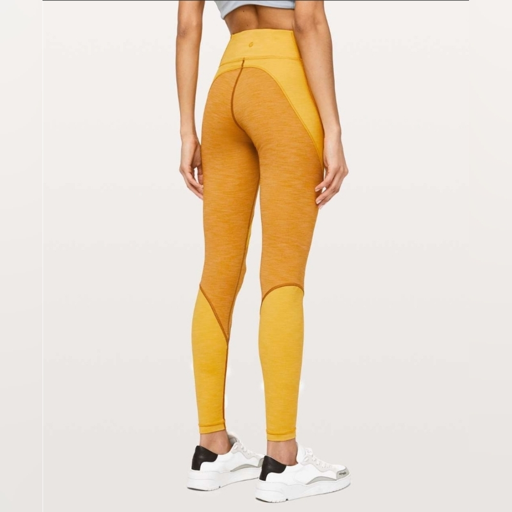 💜 Lululemon sz2 Early Extension High- Rise Tight *28" Honey Yellow